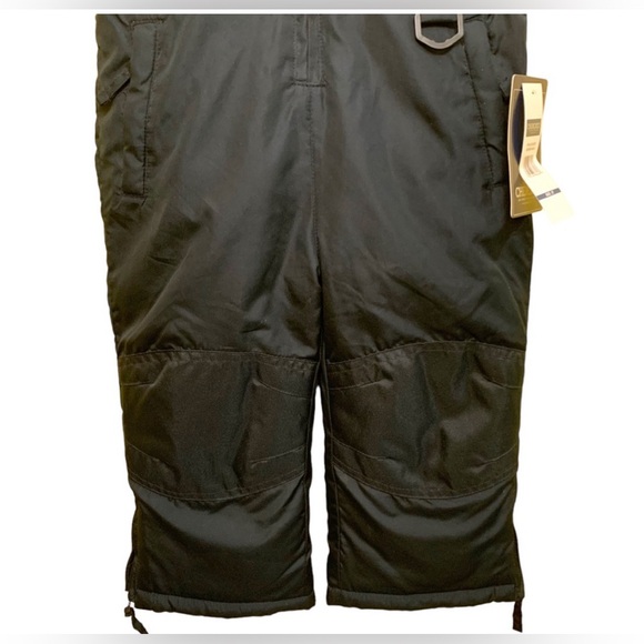 Cherokee snow bibs black insulated reinforced knee ski pants size 2T unisex - Picture 4 of 7